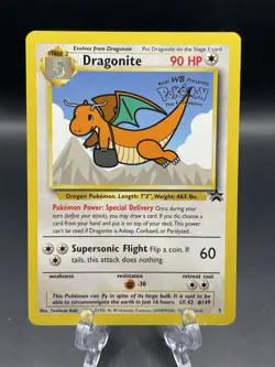 Dragonite (#149) 1999 Pokemon Black Star Movie Promo Stamped #5 - LP - Image 1