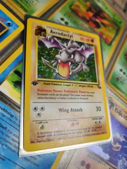 Pokemon Aerodactyl Holo 1st Edition Fossil - Image 1