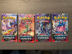 Pokemon TCG S&V Temporal Forces Sealed Booster Pack Lot of 4, Art Set - Image 1