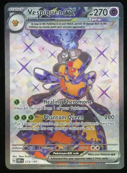 Pokemon TCG Vespiquen EX Holo Ultra Rare Full Art S&V Obsidian Flames 212/197 NM - Image 1