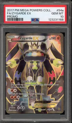 Pokemon Zygarde EX Mega Powers Coll. Full Alt Art Promo #54a PSA 10 Gem Mint - Image 1