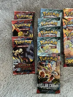 Pokemon TCG Booster Pack Lot x14 Surging Sparks Journey Together Destined Rivals - Image 2