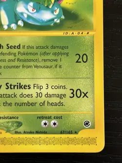 2002 Pokemon TCG Venusaur E-Series 67/165 Expedition Base Set Non-holo LP - Image 4