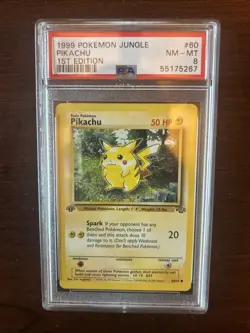 PIKACHU #60 PSA 8 - 1999 Pokemon Jungle 1st Edition - Image 1