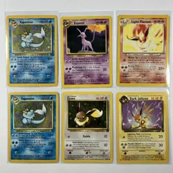 Pokemon TCG Eevee Evolution (Vaporeon x2 Holo, Jolteon, Flareon, Espeon) Lot - Image 1