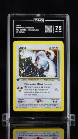 Pokemon TCG 1st Edition Lugia 9/111 Neo Genesis Holo Rare WOTC 2000 Graded NM+ - Image 1