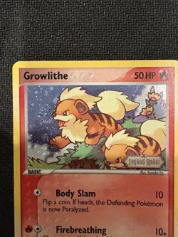 Pokemon TCG Legend Maker Reverse Holo Stamped Growlithe EX 55/92 NM Condition - Image 2