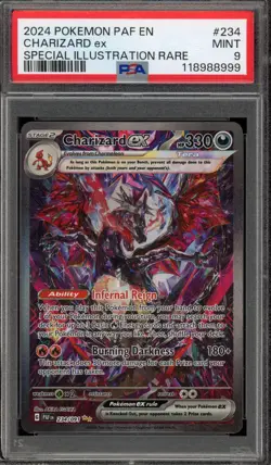 Pokemon Charizard ex Paldean Fates Special Illustration Rare #234 PSA 9 Mint - Image 1