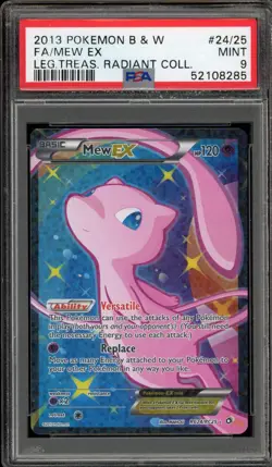 Pokemon Mew EX Legendary Treasures Radiant Coll. Full Art #RC24 PSA 9 Mint - Image 1