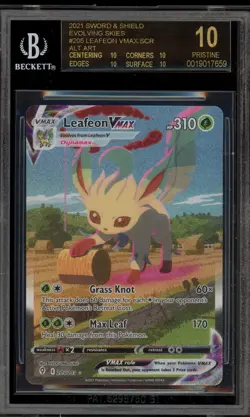 Pokemon Leafeon VMAX Evolving Skies Secret Rare Alt Art #205 BGS 10 BLACK LABEL - Image 1