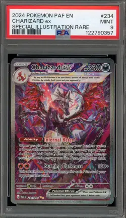 Pokemon Charizard ex Paldean Fates Special Illustration Rare #234 PSA 9 Mint - Image 1