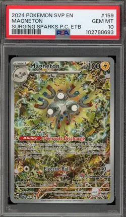 Pokemon Center Stamp Promo Magneton Surging Sparks ETB SVP EN 159 PSA 10 - Image 1