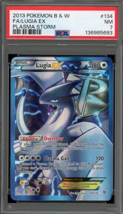Pokemon Lugia EX Plasma Storm Full Art #134 PSA 7 - Image 1