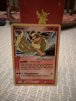 Pokemon Flareon Gold Star EX Power Keepers Ultra Rare Holo 100/108 LP - Image 1