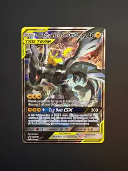Pikachu & Zekrom GX Tag Team SM168 Pokemon SMBlack Star Promos Promo NM 2017 - Image 1