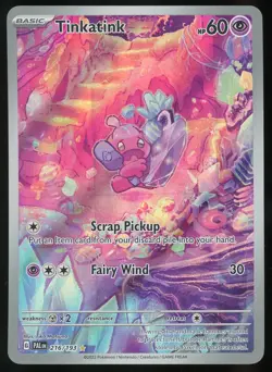 Pokemon TCG Tinkatink Holo Illustration Rare Full Art Paldea Evolved 216/193 NM - Image 1
