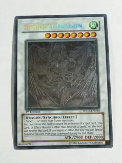STARDUST DRAGON TDGS-EN040 GHOST RARE 1ST EDITION YU-GI-OH - Image 1