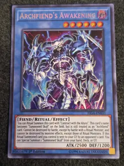 Yugioh! Archfiend's Awakening - FIGA-EN031 - Secret Rare - 1st Edition Near Mint - Image 1