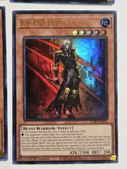 K9 Yugioh Deck Core x16 Justice Hunters 1st Edition "Ripper" Lupis Jokul Lantern - Image 2