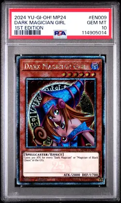 2024 YU-GI-OH! MP24-25TH ANV TIN: DUELING MIRRORS DARK MAGICIAN GIRL PSA 10 - Image 1