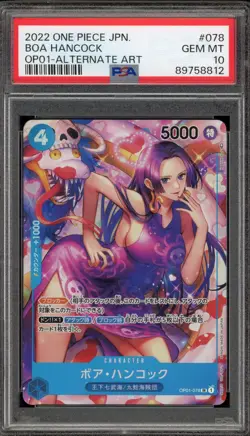 One Piece CCG Boa Hancock Japanese Alternate Art OP01-078 PSA 10 Gem Mint - Image 1