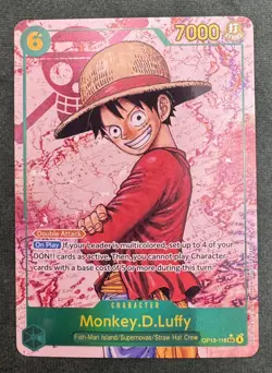 One Piece Carrying On His Will Monkey.D.Luffy OP13-118 SEC Parallel (READ) - Image 1