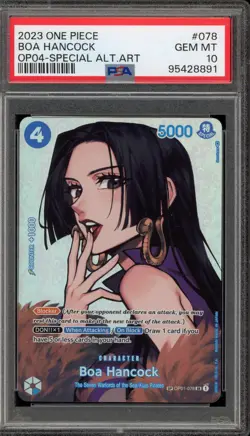 One Piece CCG Boa Hancock Special Alternate Art OP01-078 PSA 10 Gem Mint - Image 1