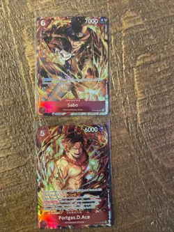ONE PIECE ILLUSTRATION BOX VOL. 5 SABO PORTGAS.D.ACE PROMO SR 005 007 - Image 1