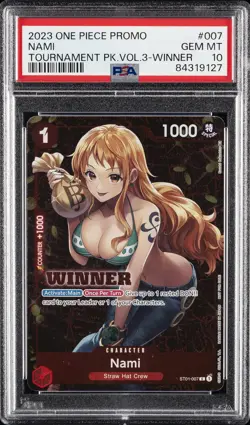 2023 ONE PIECE PROMOS TOURNAMENT PACK VOL.3-WINNER #007 NAMI PSA 10 - Image 1