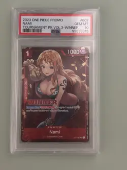 2023 ONE PIECE PROMOS TOURNAMENT PACK VOL.3-WINNER #007 NAMI PSA 10 - Image 1