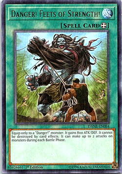 Danger! Feets of Strength DANE-EN084 Yu-Gi-Oh! Card Light Play 1st Edition - Image 1