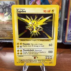 Pokemon Zapdos Base Set Holo Rare Card 16/102 LP Condition - Image 1