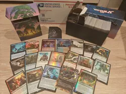 1200+ Magic the Gathering MTG bulk card lot with foils, rares, storage boxes - Image 1