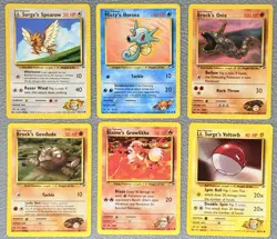 Pokemon Gym Heroes Regular Vintage Card Lot x6 MP/HP - Image 1