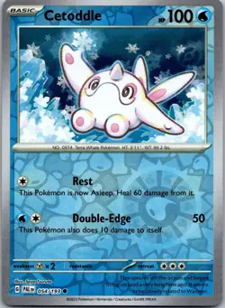 Cetoddle 054/193 Reverse Holo Paldea Evolved PAL NM Pokemon TCG Card - Image 1