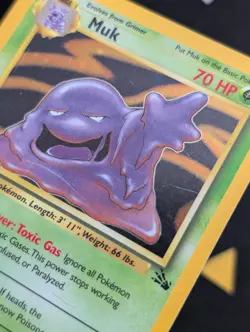 Muk - 13/62 - Pokemon Fossil Unlimited Holo Rare Card WOTC MP - Image 2