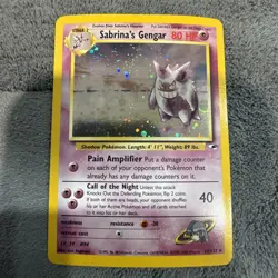 Pokemon TCG Sabrina's Gengar Holo Rare Card 14/132 Gym Heroes Series - Image 1