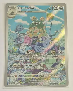 Garbodor 204/182 Illustration Rare Paradox Rift Holo Pokemon TCG & Bonus Card - Image 2