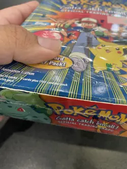 1999 Pokemon Official Trading Cards TOPPS Blue Label Sealed With Rip - Image 3