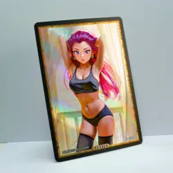 JESSIE Waifu Anime Card LIMITED 1/1 Custom TCG Holo Goddess Story ACG T13325 - Image 2