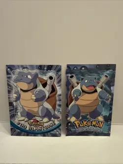 Topps Pokemon Evolution Card - #09 Blastoise, Rare, Blue Logo, Die-cut - Image 1