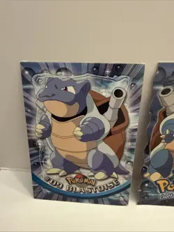 Topps Pokemon Evolution Card - #09 Blastoise, Rare, Blue Logo, Die-cut - Image 2