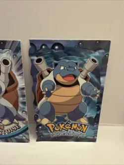 Topps Pokemon Evolution Card - #09 Blastoise, Rare, Blue Logo, Die-cut - Image 3