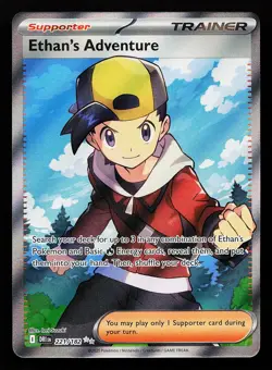 Ethan's Adventure 221/182 Ultra Rare Destined Rivals Pokemon Card - Image 1