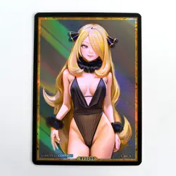 CYNTHIA Waifu Anime Card LIMITED 1/1 Custom TCG Holo Goddess Story ACG T13299 - Image 1