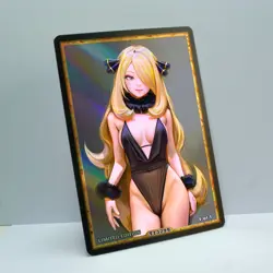 CYNTHIA Waifu Anime Card LIMITED 1/1 Custom TCG Holo Goddess Story ACG T13299 - Image 2