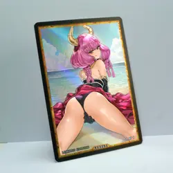 AURA Waifu Anime Card LIMITED 1/1 Custom TCG Holo Goddess Story ACG T13291 - Image 2