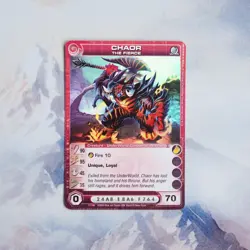 CHAOR THE FIERCE - Max Energy & Courage - Ultra Rare Chaotic Card 2009 - Image 1