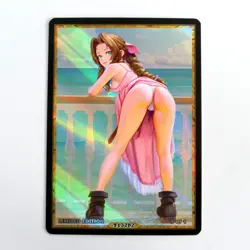AERITH GAINSBOROUGH Waifu Anime Card LIMITED 1/1 Custom TCG Holo T13282 - Image 1