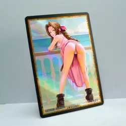 AERITH GAINSBOROUGH Waifu Anime Card LIMITED 1/1 Custom TCG Holo T13282 - Image 2